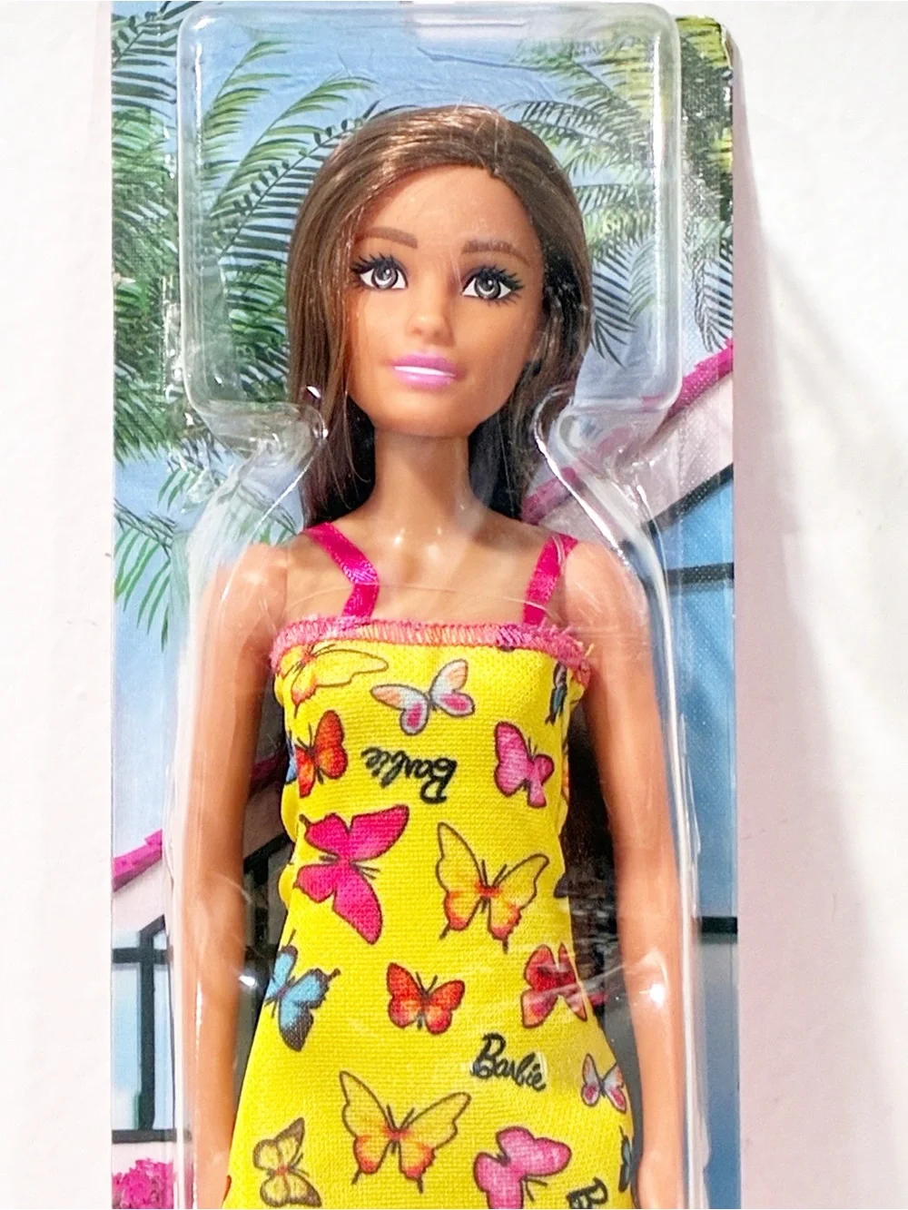 Barbie Entry Doll 4 Butterfly Dress Brown Hair NEW